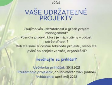 SÚŤAŽ - Vaše udržateľné projekty